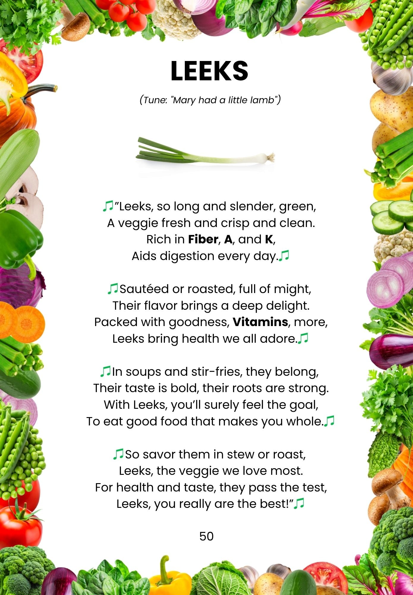 leeks rhymes