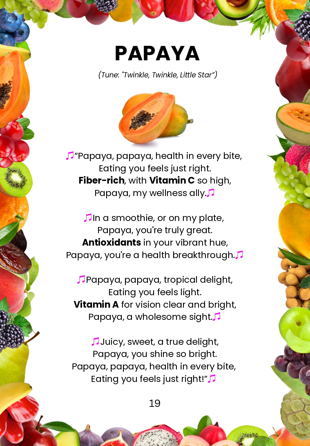 papaya rhymes