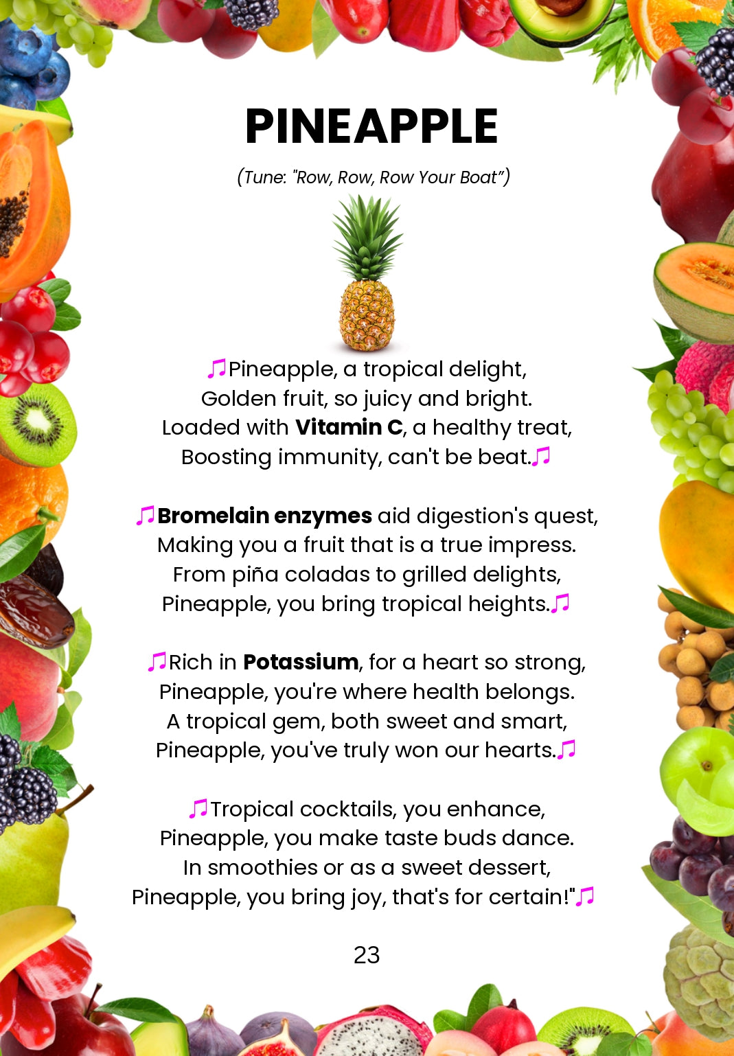 pineapple rhymes