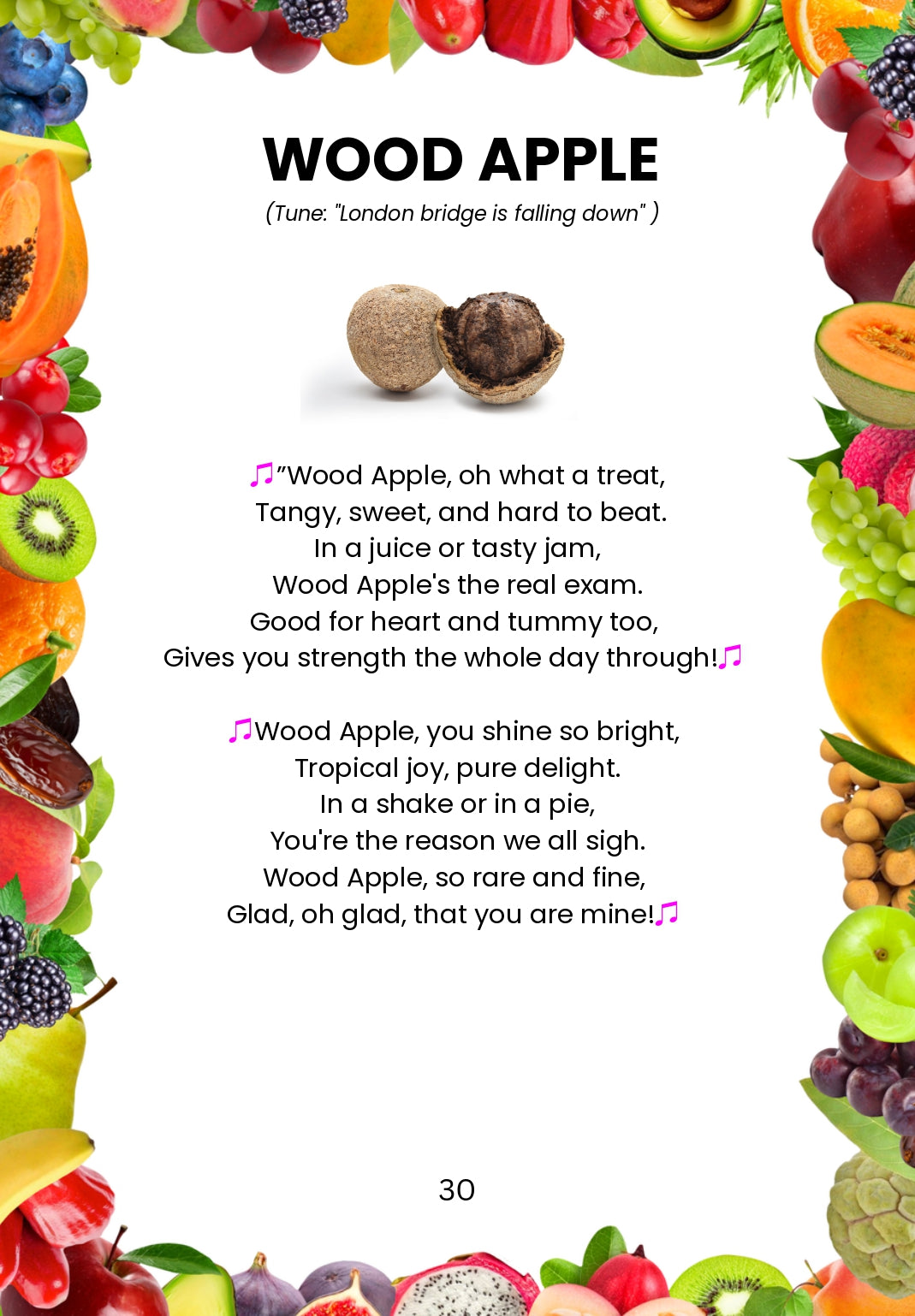wood apple rhymes