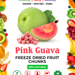 PINK GUAVA  FREEZE DRIED FRUIT CHUNKS